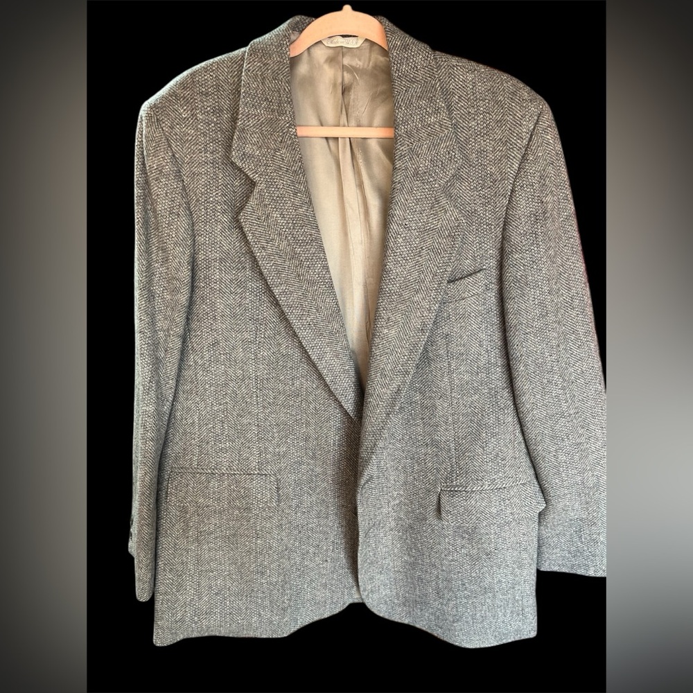 LEVIS STRAUSS 44R GRAY‎ MULTI COLORED TWEED MADE IN USA PREOWNED LIKE NEW